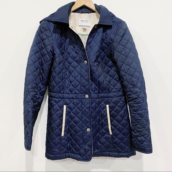 Nautica Jackets & Blazers - Nautica Quilted Jacket Removable Hood Sz Med